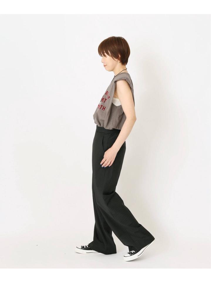 【INSCRIRE /アンスクリア】 WELLNESS Flocky Tee:カットソー◆