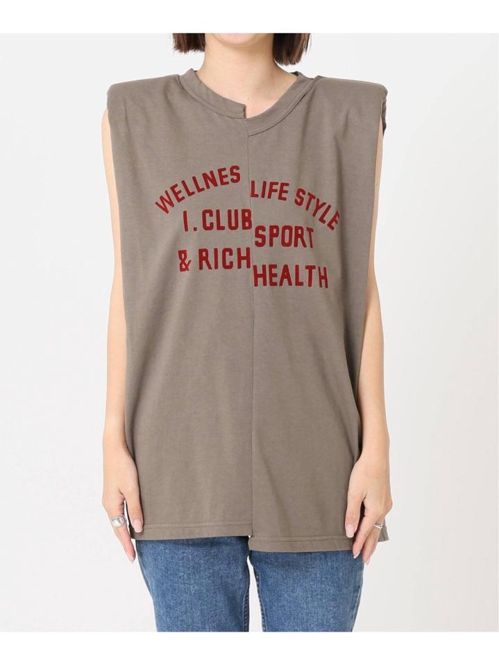 【INSCRIRE /アンスクリア】 WELLNESS Flocky Tee:カットソー◆