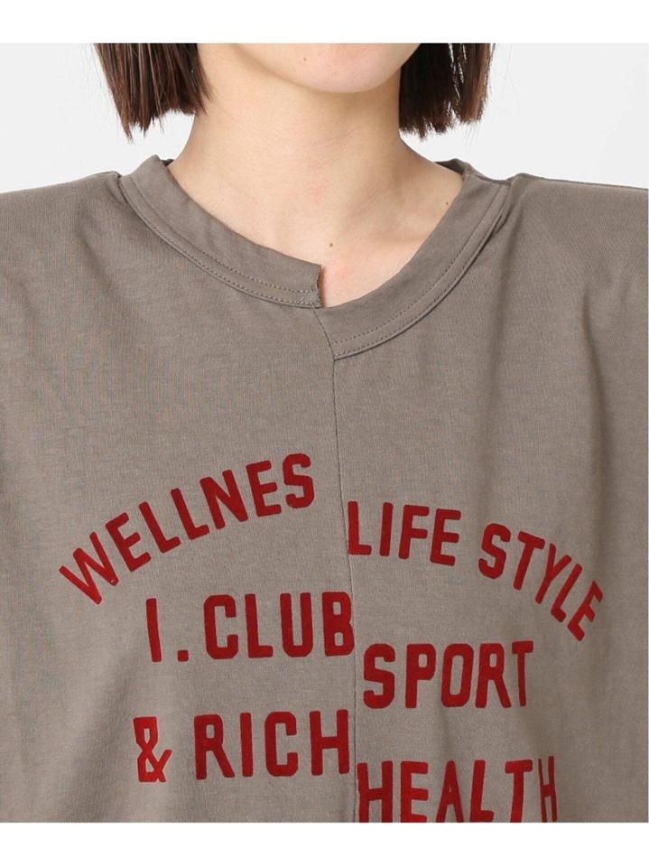 【INSCRIRE /アンスクリア】 WELLNESS Flocky Tee:カットソー◆