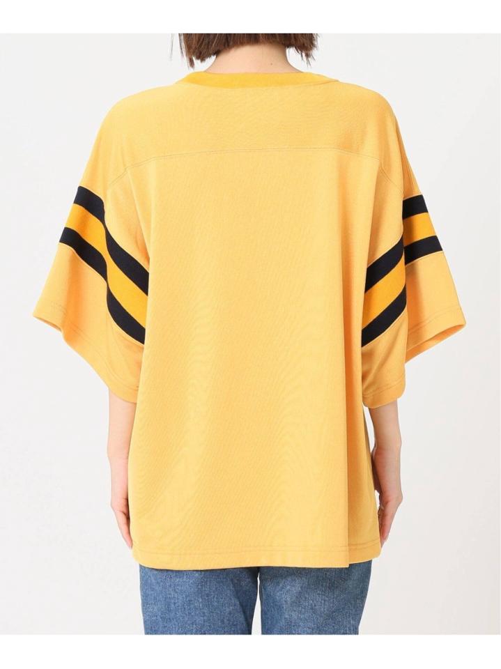 【INSCRIRE /アンスクリア】 Pigment Print Football Tee:カットソー◆（JOURNAL STANDARD L'ESSAGE）