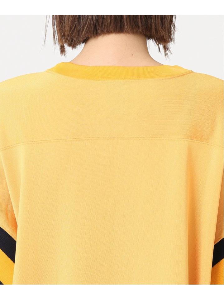 【INSCRIRE /アンスクリア】 Pigment Print Football Tee:カットソー◆（JOURNAL STANDARD L'ESSAGE）