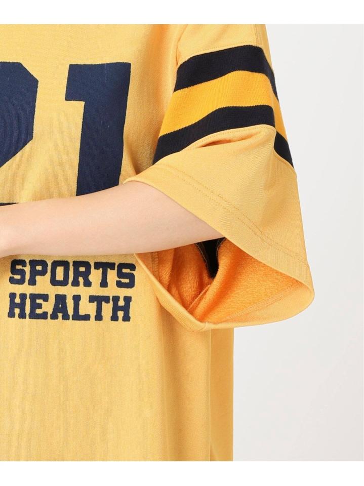 【INSCRIRE /アンスクリア】 Pigment Print Football Tee:カットソー◆（JOURNAL STANDARD L'ESSAGE）