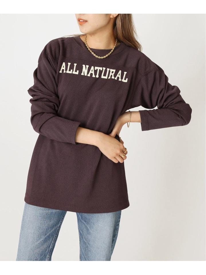 【INSCRIRE /アンスクリア】 Crack Print Football Long Tee:カットソー◆（JOURNAL STANDARD L'ESSAGE）