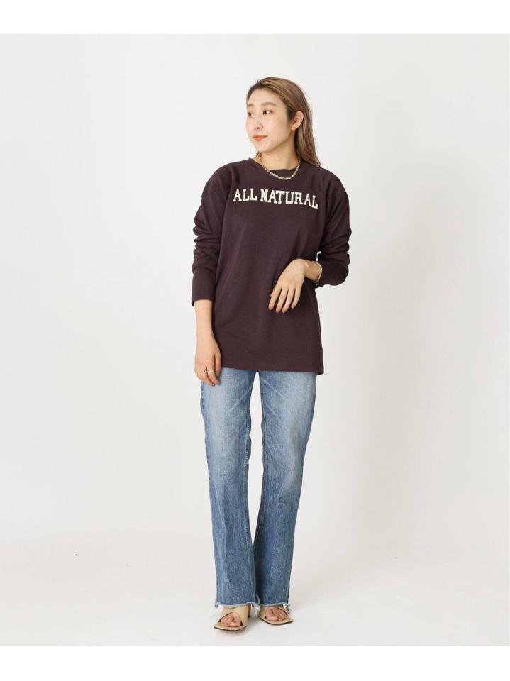 【INSCRIRE /アンスクリア】 Crack Print Football Long Tee:カットソー◆（JOURNAL STANDARD L'ESSAGE）