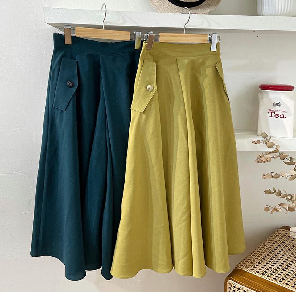 【只今10%OFF】フラップポケットフレアパンツ・全4色・b69310 レディース 【pt】パンツ ズボン ロングパンツ フレア 単色 無地 シンプル カジュアル ワイド スカンツ 春 夏 韓国 ファッション ハイホリHIHOLLI