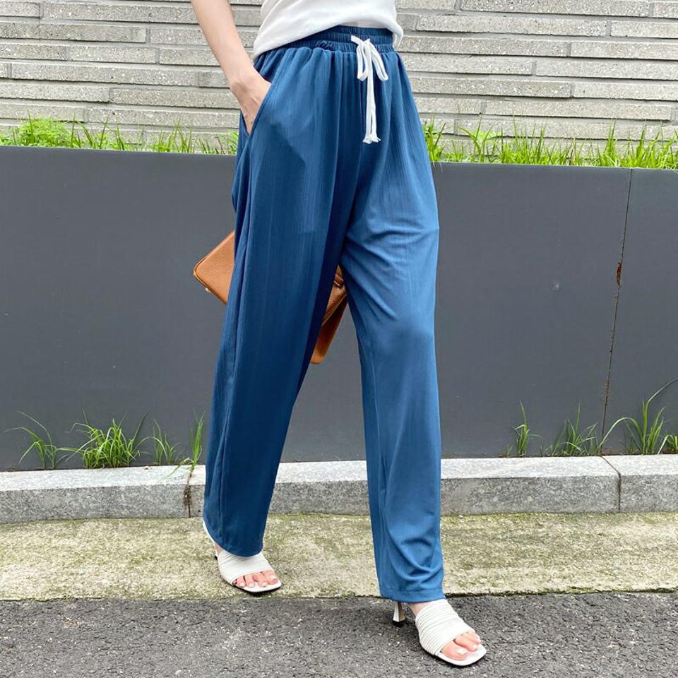 ウエストゴムスウェットパンツ・全6色・a69395 レディース 【pt】パンツ ズボン ロングパンツ ウエストゴム スウェット 単色 無地 シンプル ベーシック カジュアル ラフ 春 夏 韓国 ファッション ハイホリHIHOLLI