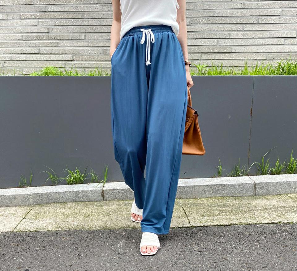 ウエストゴムスウェットパンツ・全6色・a69395 レディース 【pt】パンツ ズボン ロングパンツ ウエストゴム スウェット 単色 無地 シンプル ベーシック カジュアル ラフ 春 夏 韓国 ファッション ハイホリHIHOLLI