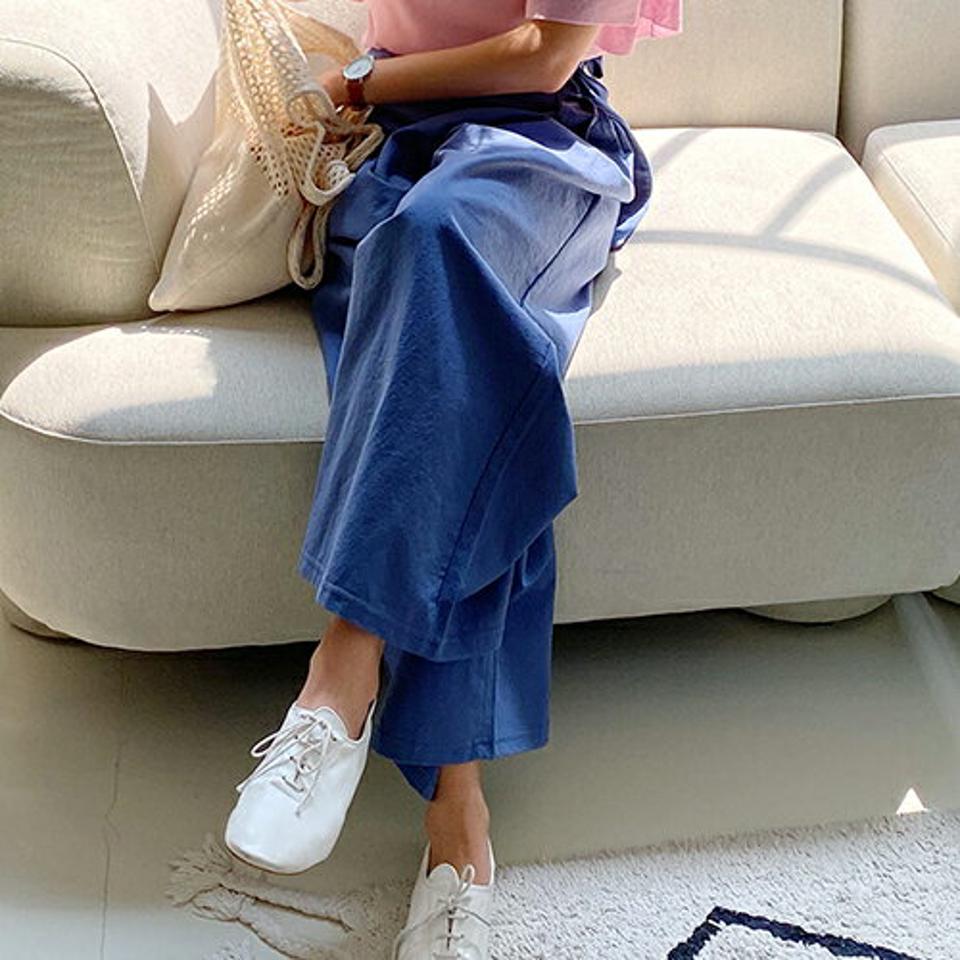 リボンフレアパンツ・全4色・t57740 レディース 【pt】パンツ ズボン ロングパンツ フレア リボン 単色 無地 シンプル ワイド カジュアル 春 夏 韓国 ファッション