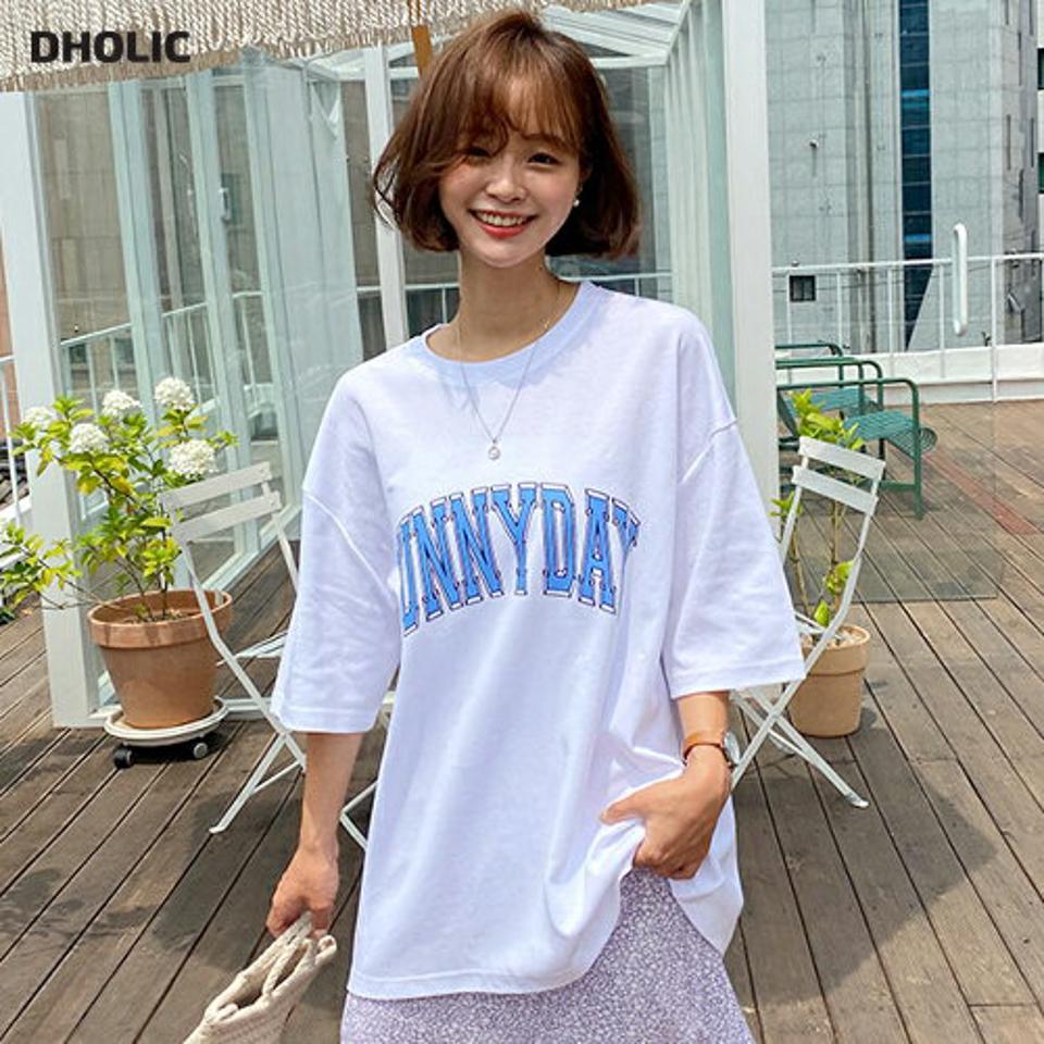 ロゴルーズTシャツ・全7色・a57723 レディース 【tops】トップス Tシャツ 半袖 ハーフスリーブ ロゴ カジュアル スポーティー ラフ ゆったり 春 夏 韓国 ファッション