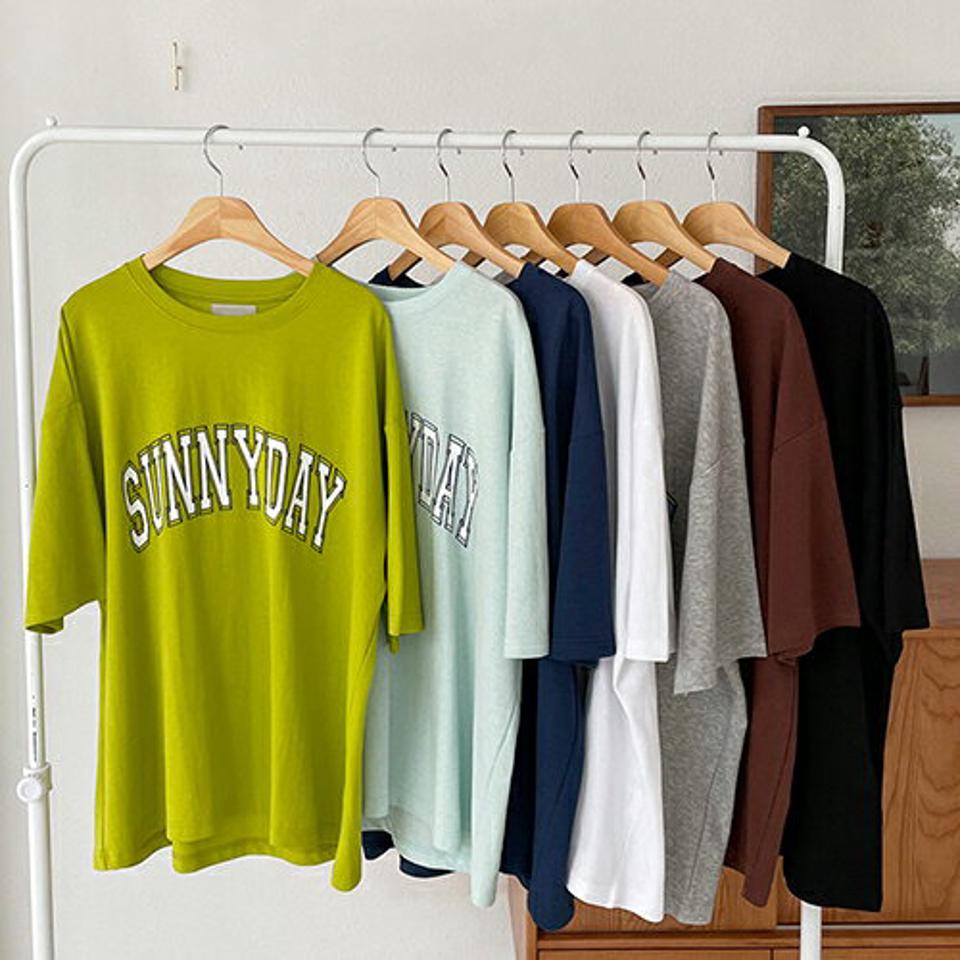 ロゴルーズTシャツ・全7色・a57723 レディース 【tops】トップス Tシャツ 半袖 ハーフスリーブ ロゴ カジュアル スポーティー ラフ ゆったり 春 夏 韓国 ファッション