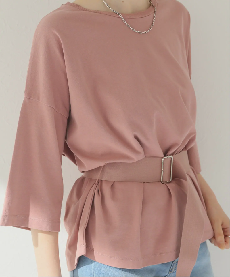 【AME】 elsa thick ctn t-sh with belt：Tシャツ（JOURNAL STANDARD relume）