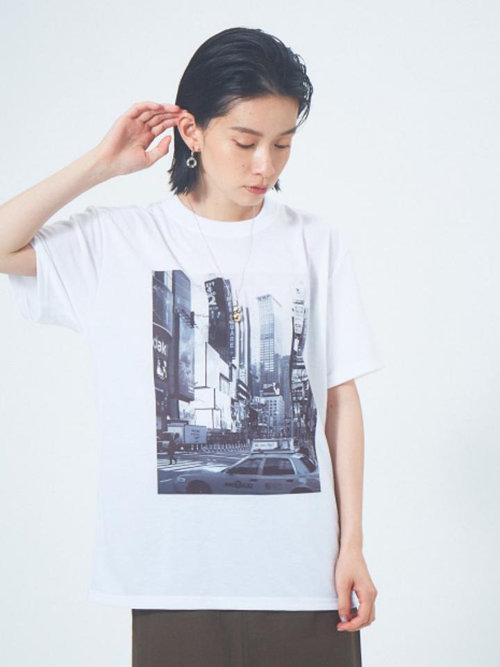 【9-22】フォトプリントTシャツ プール タイムズスクエア ベニス フェルメール ファミリー