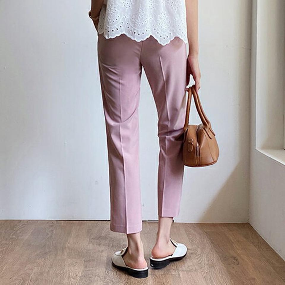 スマートスラックスパンツ・全5色・t64541 レディース 【pt】韓国 ファッション ボトムス パンツ ロング ロングパンツ ベーシック スラックス ストレート オフィス オフィスカジュアル スリム 細身 体型カーバー フィット 足長 春 夏 NIJU