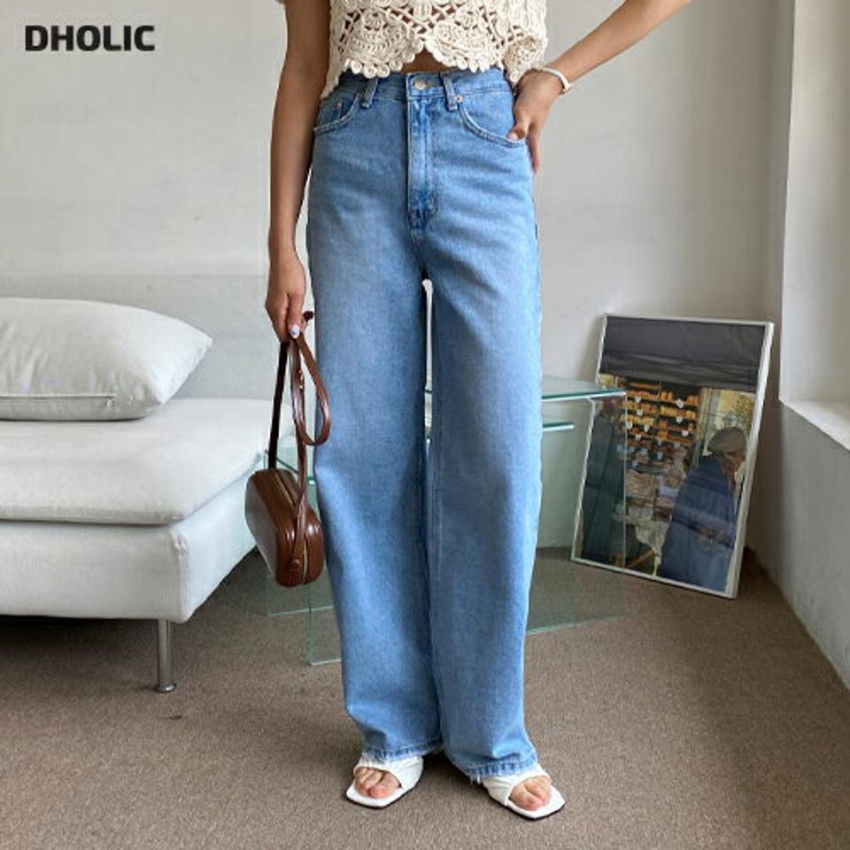 2COLORSダメージデニムパンツ・全2色・t64531 レディース 【pt】韓国 ファッション ボトムス パンツ ロング ロングパンツ ベーシック デニム ストレート ルーズ ゆったり スリム 細身 体型カーバー 足長 春 夏 NIJU