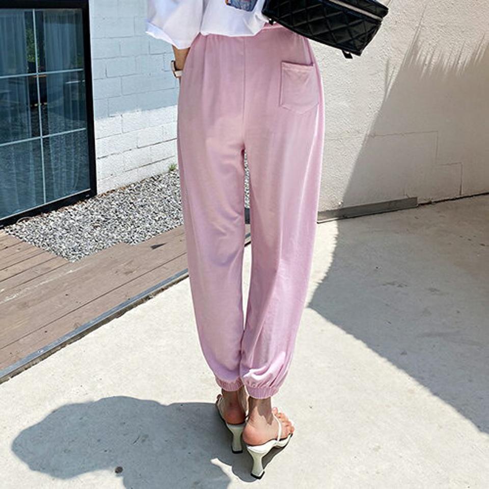 ボタンジョガーパンツ・全4色・t65644 レディース 【pt】韓国 ファッション ボトムス ロング ロングパンツ ジョガーパンツ スポーティ ゴム ルーズ ゆったり スリム 足長 大人 10分丈 体型カーバー 細身 カジュアル 夏 春