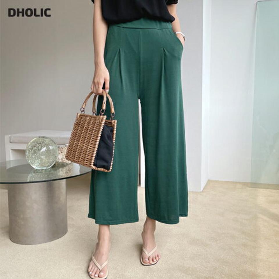 ワンタックワイドパンツ・全3色・b69421 レディース 【pt】パンツ ズボン ロングパンツ ワイド タック 単色 無地 シンプル ベーシック 大人 カジュアル クロップド丈 春 夏 韓国 ファッション ハイホリHIHOLLI