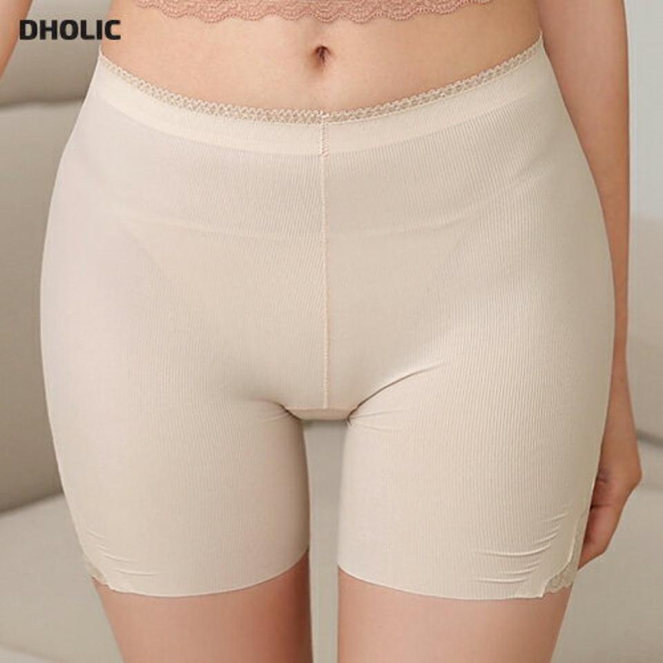 サイドレースインナーパンツ・全2色・d44766 レディース 【uw】韓国 ファッション アンダーウェア ランジェリー 下着 レース タイト インナーショートパンツ インナーパンツ ミニ フィット リブ 夏 春