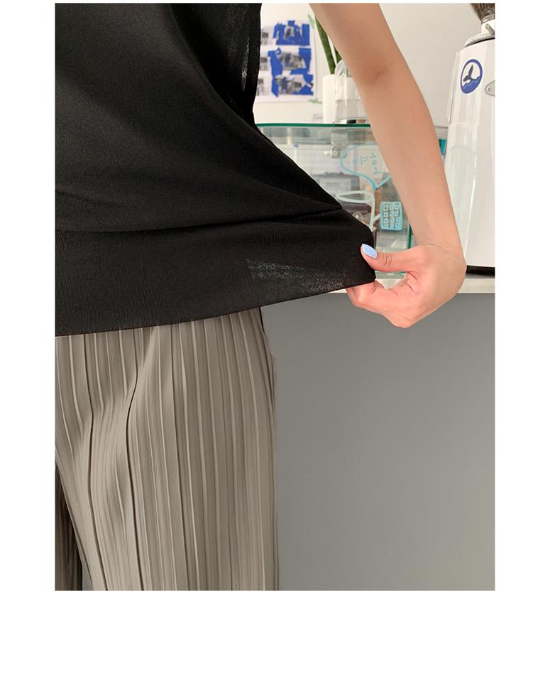 イージーワイドプリーツパンツ