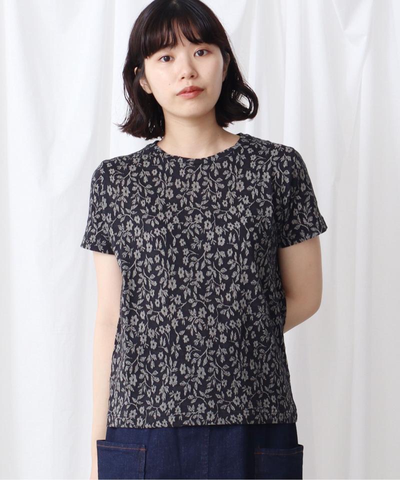 小花レース　ジャガード　Ｔシャツ（Lene non finito）