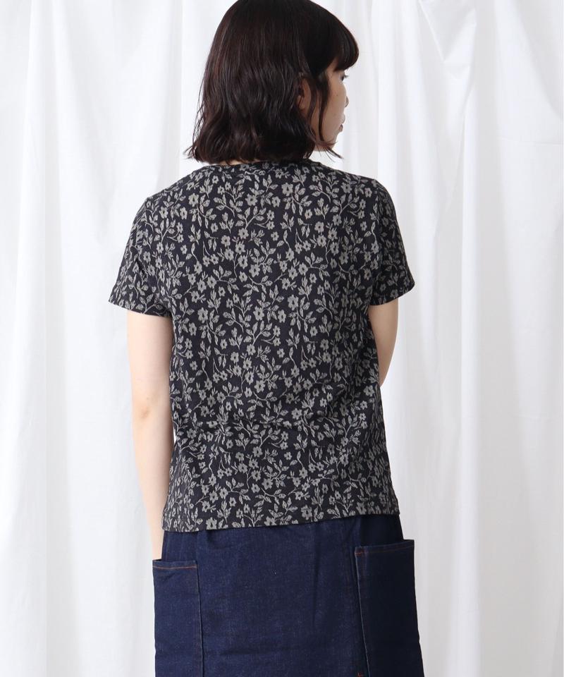 小花レース　ジャガード　Ｔシャツ（Lene non finito）