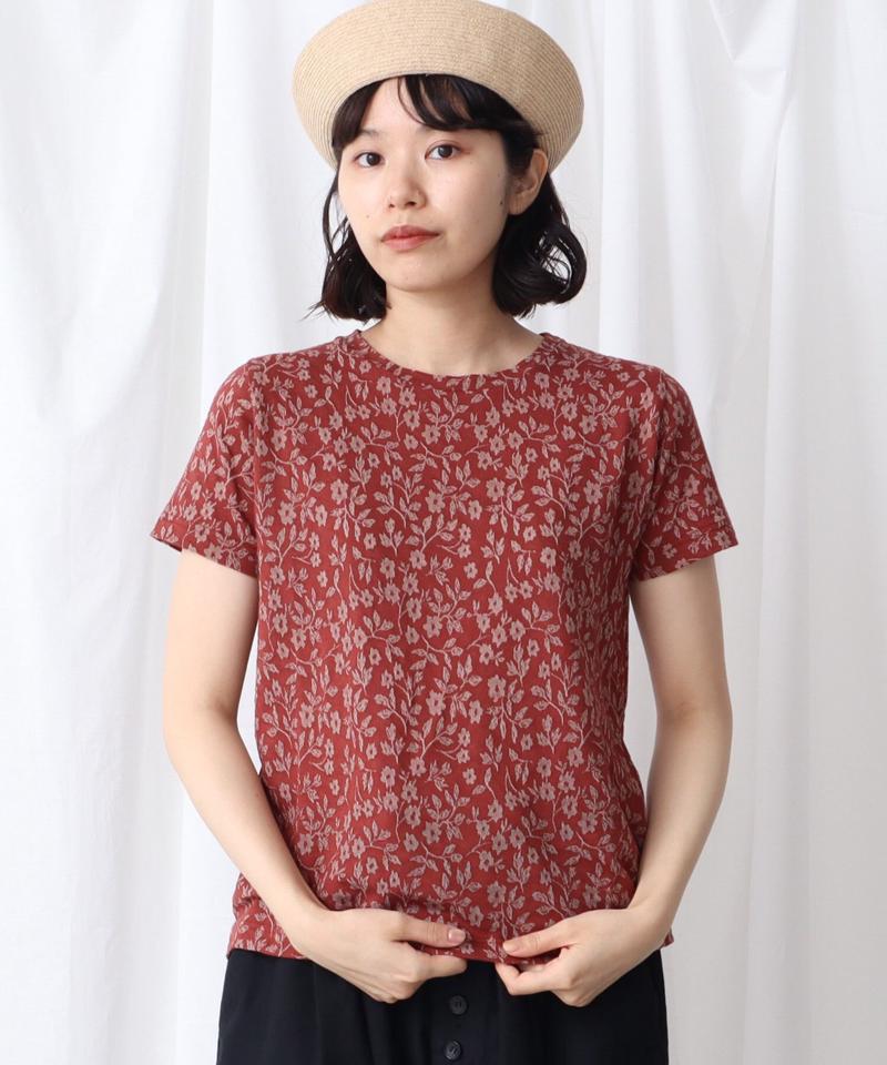 小花レース　ジャガード　Ｔシャツ（Lene non finito）