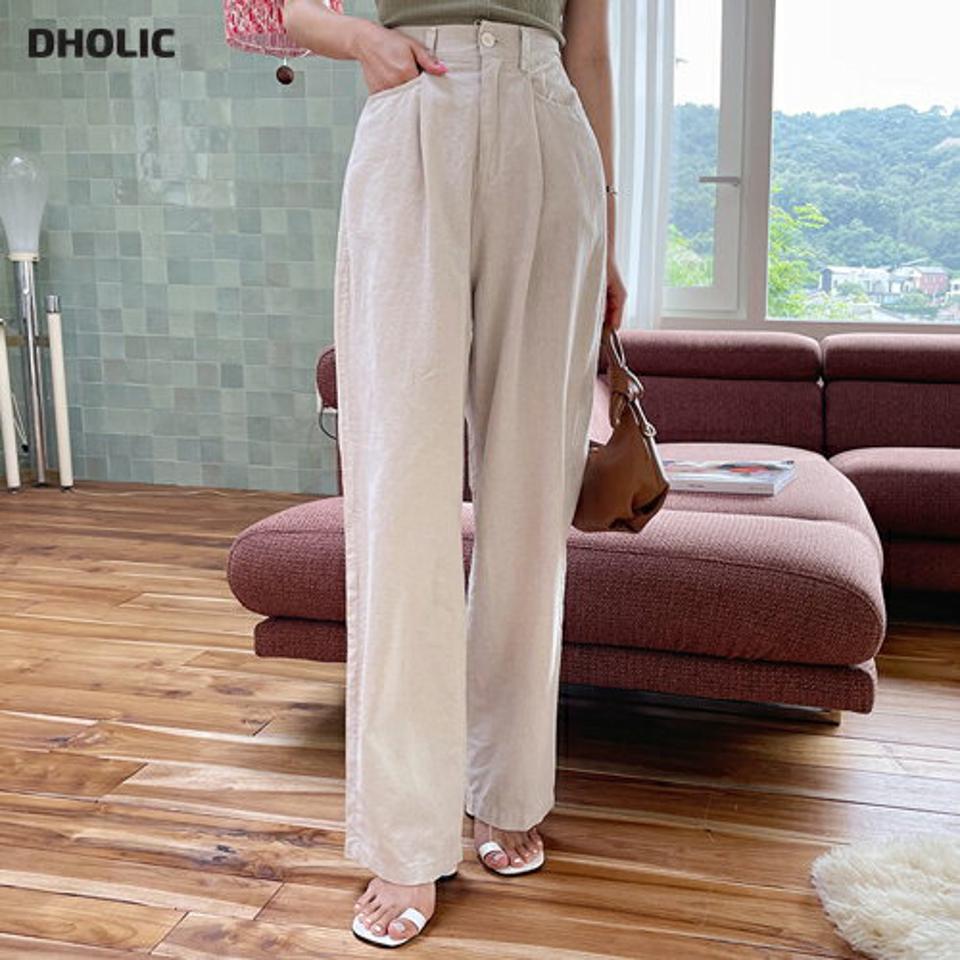 ≪人気商品再入荷≫リネン混ワイドパンツ・全3色・t65681 レディース 【pt】韓国 ファッション ボトムス ロング ロングパンツ デイリー リネン ワイド ストレート 足長 大人 10分丈 体型カーバー 細身 カジュアル 夏 春
