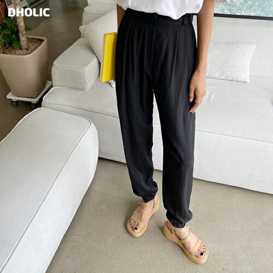 ジョガースラックス・全2色・b62528 レディース 【pt】韓国 ファッション ボトムス ロング ロングパンツ デイリー スラックス ジョガーパンツ スポーティ スラックス ゴム ポケット 足長 大人 体型カーバー 細身 カジュアル 夏 春