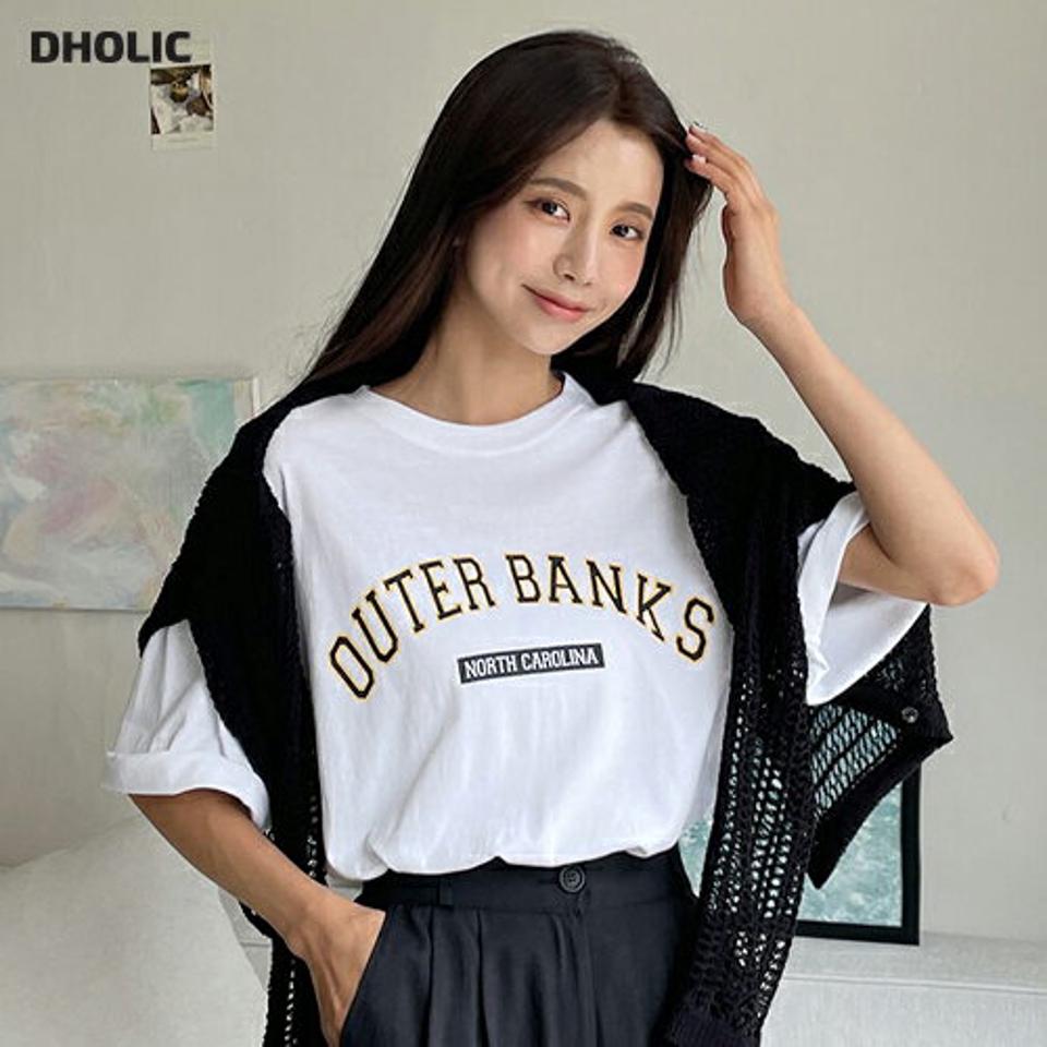 レタリングボクシーTシャツ・全3色・n62492 レディース 【tops】韓国 ファッション トップス Tシャツ 半袖 レタリング コットン オールシーズン ラウンドネック ルーズ ゆったり 体型カーバー 細身 フェミニン カジュアル 夏 春