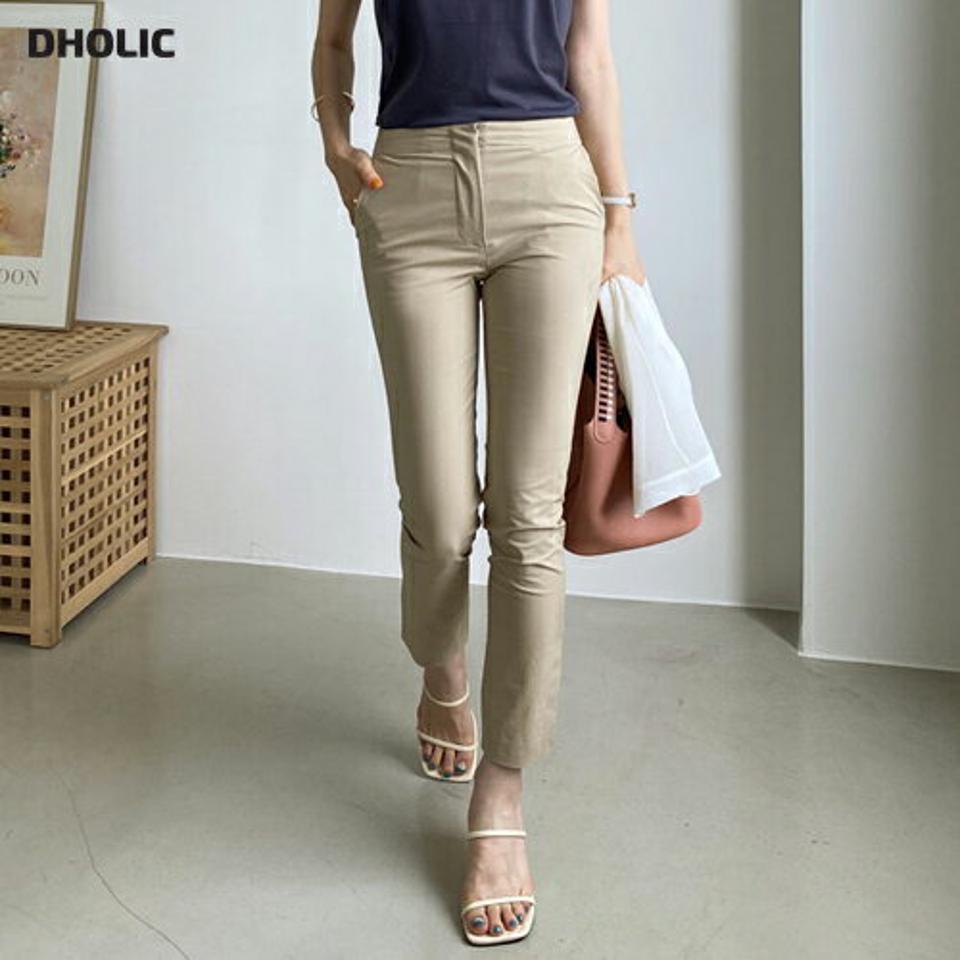 スリムパンツ・全3色・b69451 レディース 【pt】パンツ ズボン ロングパンツ スリム タイト 単色 無地 シンプル ベーシック カジュアル ラフ 大人 春 夏 韓国 ファッション ハイホリHIHOLLI