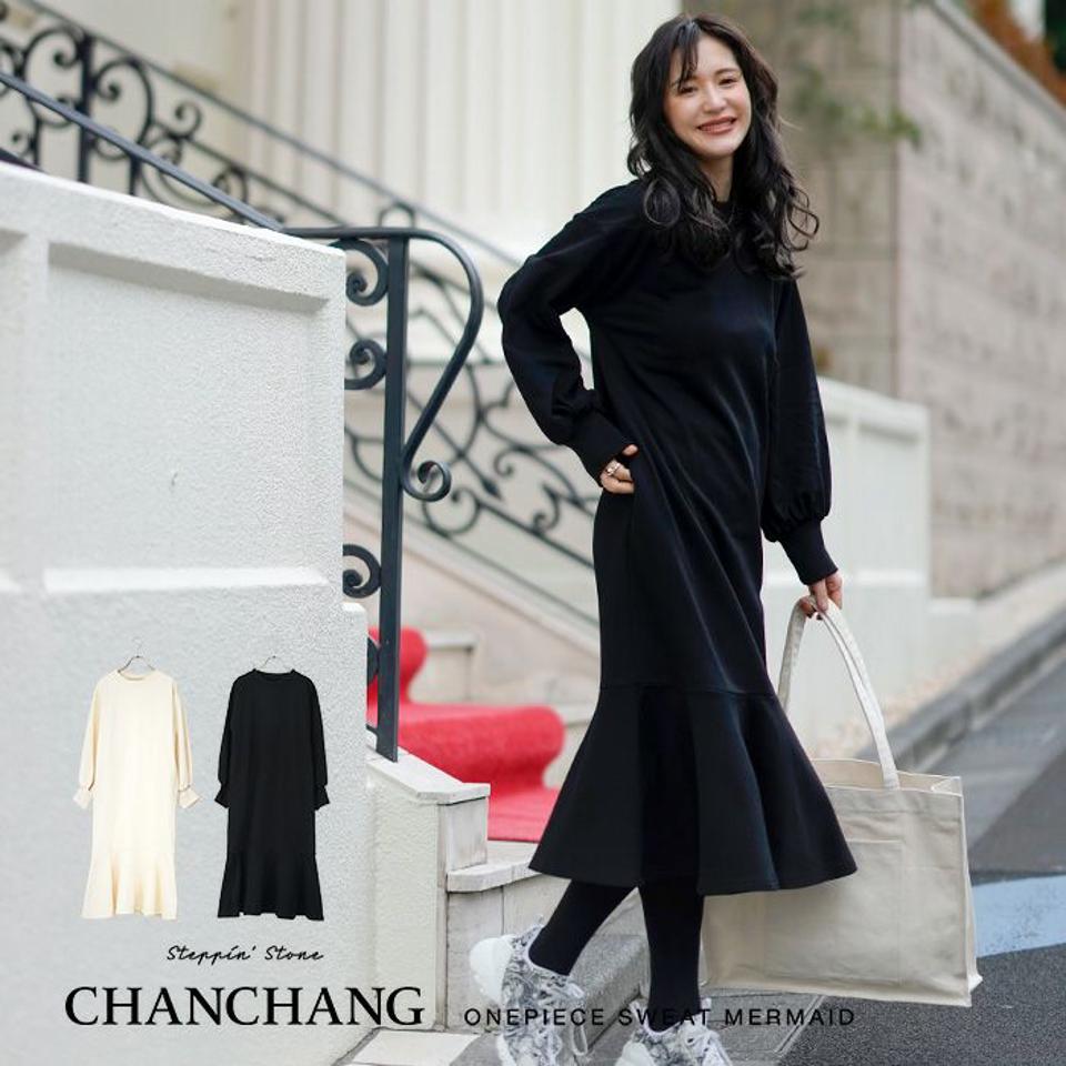 Thankyou-SALE ワンピース スウェット マーメイド 神向ふき CHANCHANG 全2色｜scc511-0043【1】
