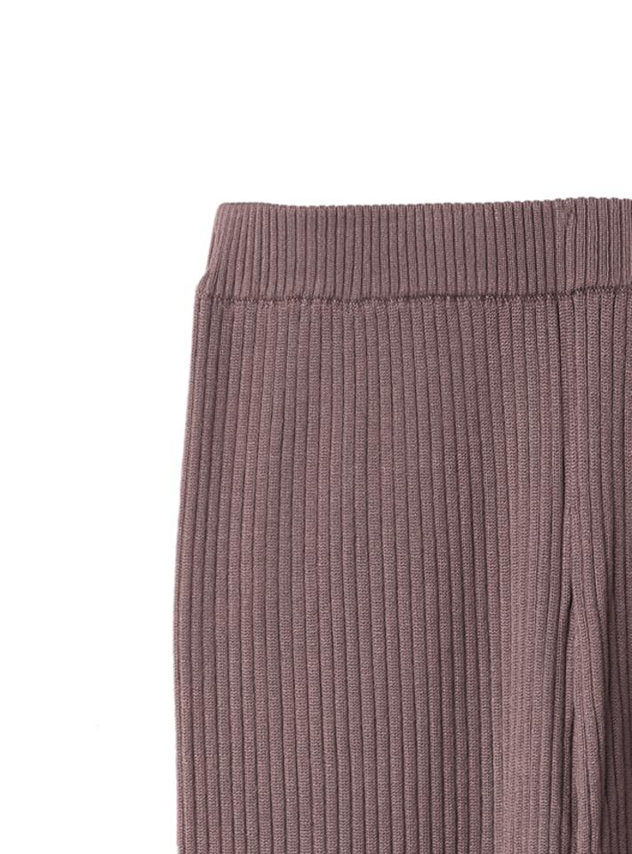 リボンベルト付きニットXパンツセットアップ