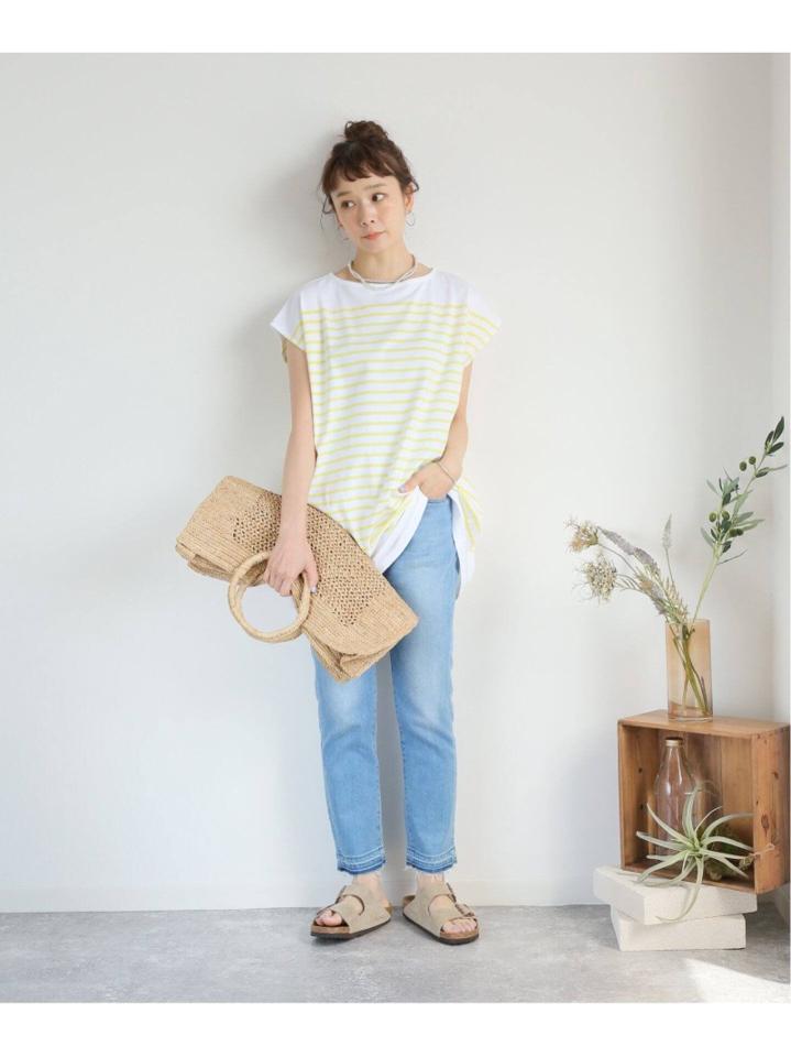 コーマボーダーフレンチTシャツ