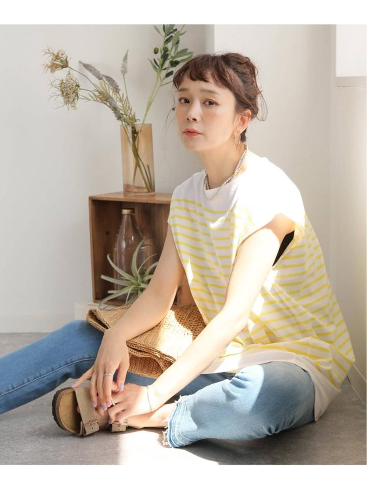 コーマボーダーフレンチTシャツ