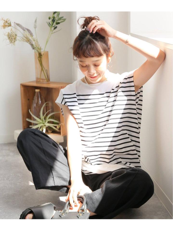 コーマボーダーフレンチTシャツ