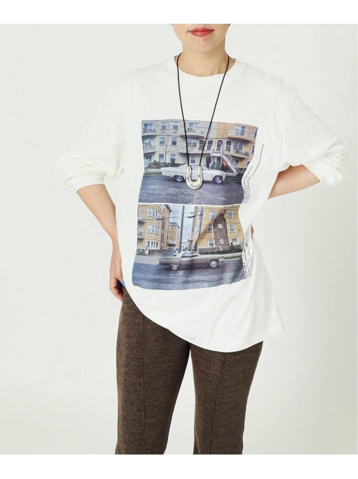 【JANE SMITH】 CADILLAC PLYMOUTH LONG SLEEVE:カットソー◆（JOURNAL STANDARD L'ESSAGE）