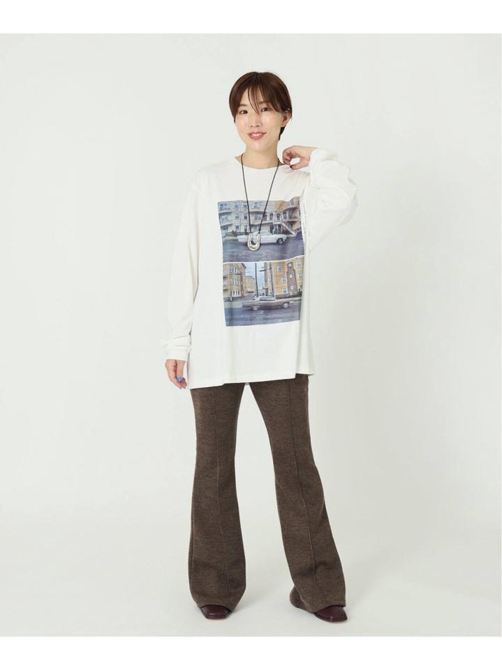 【JANE SMITH】 CADILLAC PLYMOUTH LONG SLEEVE:カットソー◆（JOURNAL STANDARD L'ESSAGE）