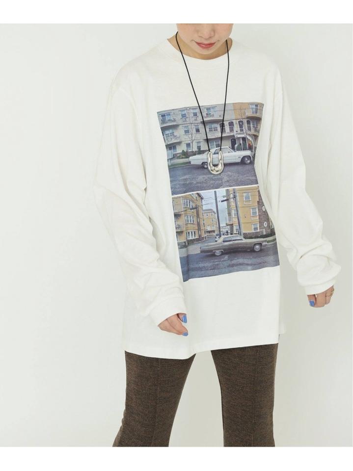 【JANE SMITH】 CADILLAC PLYMOUTH LONG SLEEVE:カットソー◆（JOURNAL STANDARD L'ESSAGE）