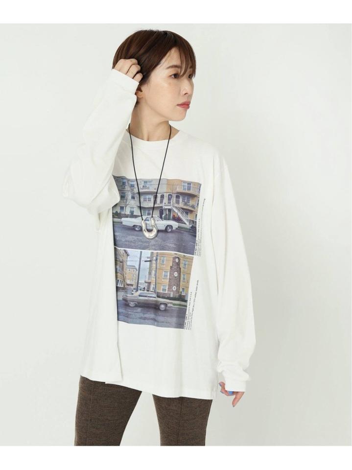 【JANE SMITH】 CADILLAC PLYMOUTH LONG SLEEVE:カットソー◆（JOURNAL STANDARD L'ESSAGE）