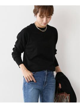 コットンカシミヤクルーネックプルオーバー◆