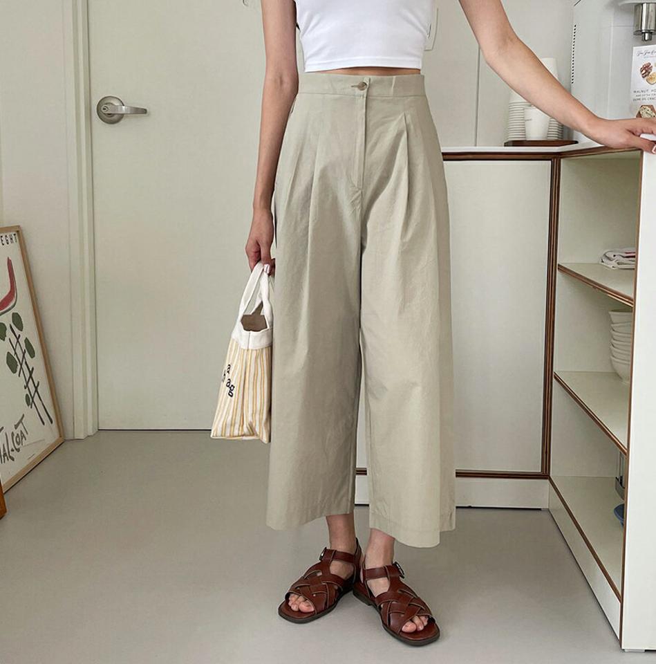 【新作10%OFF】ウォッシュドパンツ・全2色・b00400 レディース 【pt】韓国 ファッション ボトムス パンツ ロング ロングパンツ ベーシック バイオウォッシング ワイド 足長 ルーズ ゆったり デイリー 細身 体型カーバー ストレート 春 夏 NIJU