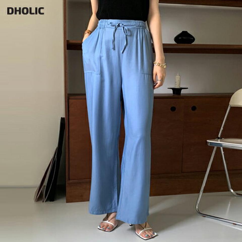 ドロストワイドパンツ・全3色・t00172 レディース 【pt】パンツ ズボン ロングパンツ ワイド ドロスト 単色 無地 シンプル ベーシック カジュアル ラフ 春 夏 韓国 ファッション ハイホリHIHOLLI