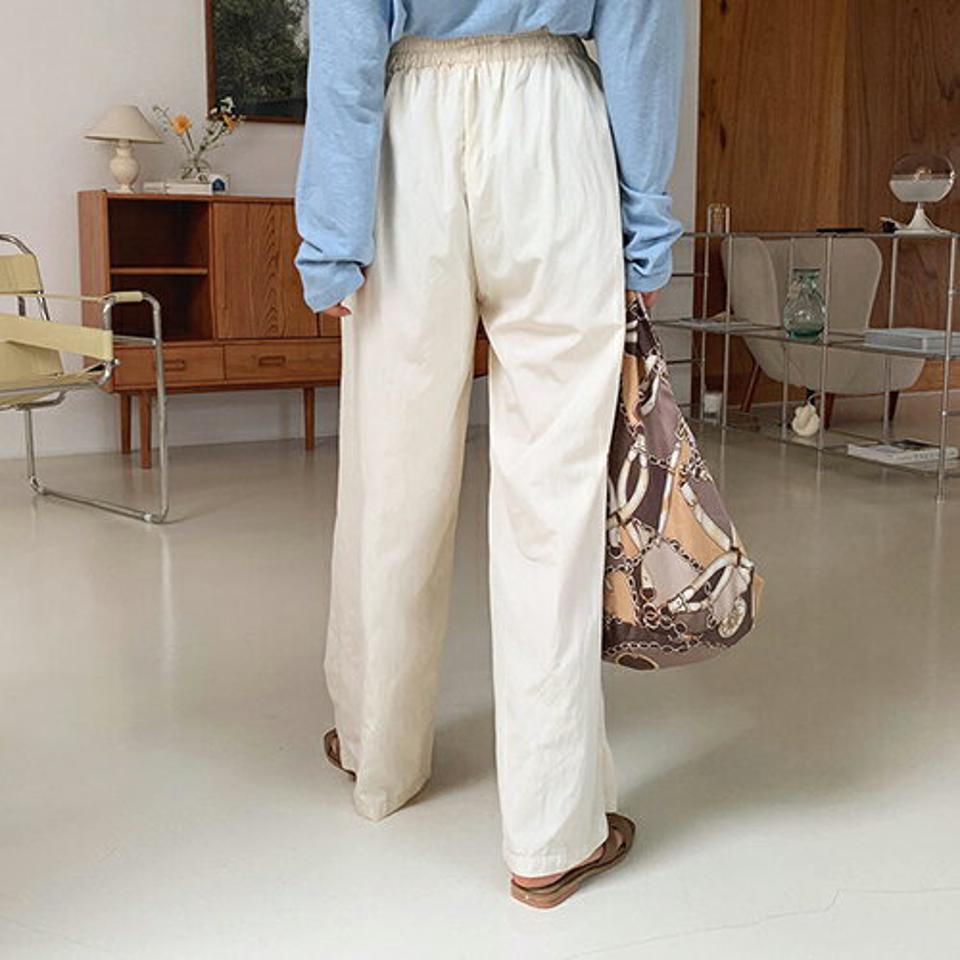 リボンワイドパンツ・全3色・t62517 レディース 【pt】韓国 ファッション ボトムス ロング ロングパンツ リボン ワイドパンツ ワイド ルーズ ゆったり 美脚 カジュアル 体型カーバー 細身 足長 夏 春