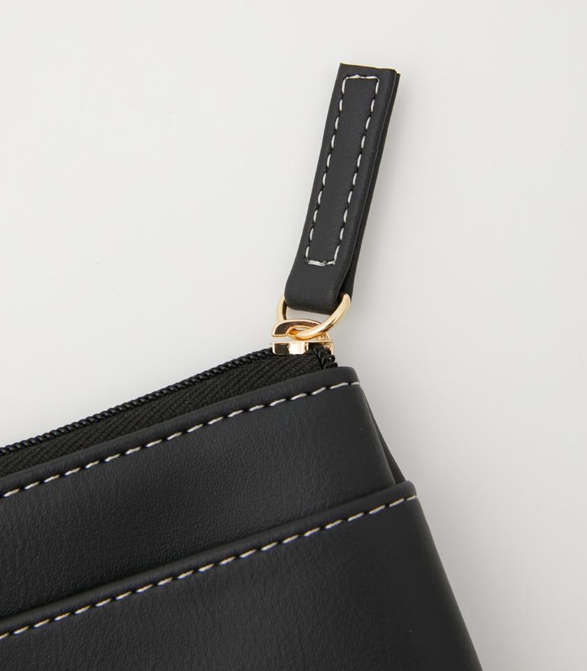 COLOR STITCHING FLAT POUCH/カラースティッチフラットポーチ