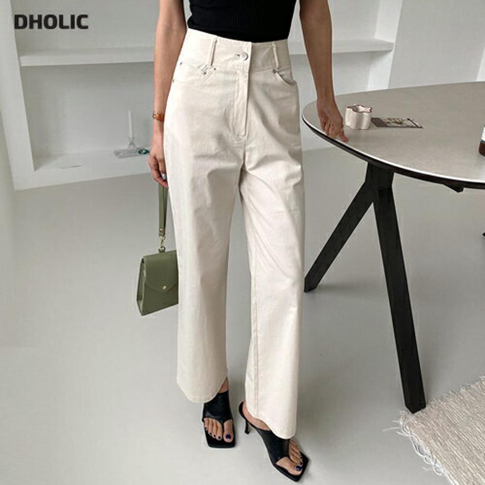 ハイウエストストレートパンツ・全3色・b57879 レディース 【pt】韓国ファッション ボトムス ロング ロングパンツ ハイウエスト ストレート ポケット 大人 美脚 細身 足長 着痩せ カジュアル 夏 春