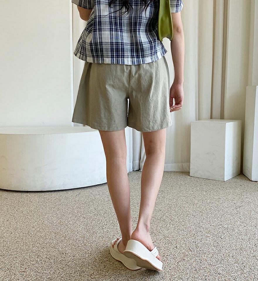 【スーパーセール特価】リネン混ハーフパンツ・全5色・t00451 レディース 【pt】韓国 ファッション ボトムス パンツ ショート ショートパンツ ベーシック リネン ハーフ丈 ストリング ワイド Aライン 美脚 ルーズ 足長 細身 着痩せ 体型カーバー 春 夏 NIJU