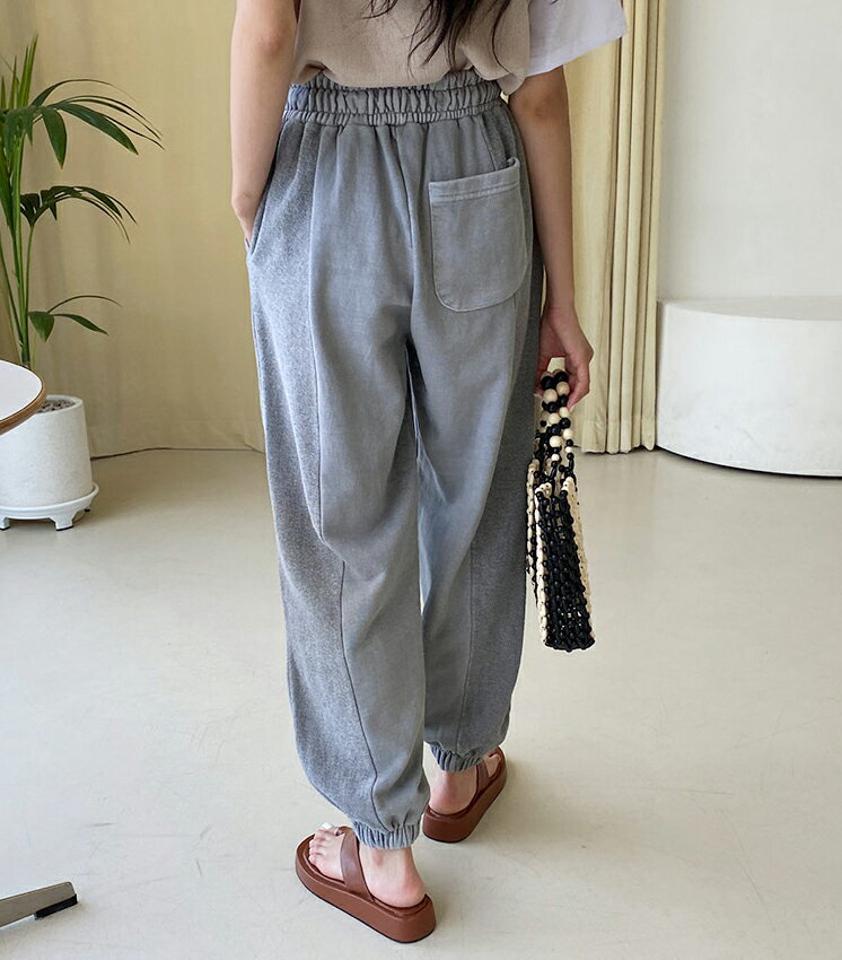 2TYPEツーマテリアルパンツ・全5色・a00453 レディース 【pt】韓国ファッション ボトムス パンツ ロング ロングパンツ ベーシック ジョガーパンツ リバース ゴム ストリング フィット 美脚 ワイド ルーズ 足長 細身 着痩せ 体型カーバー 春 夏 NIJU