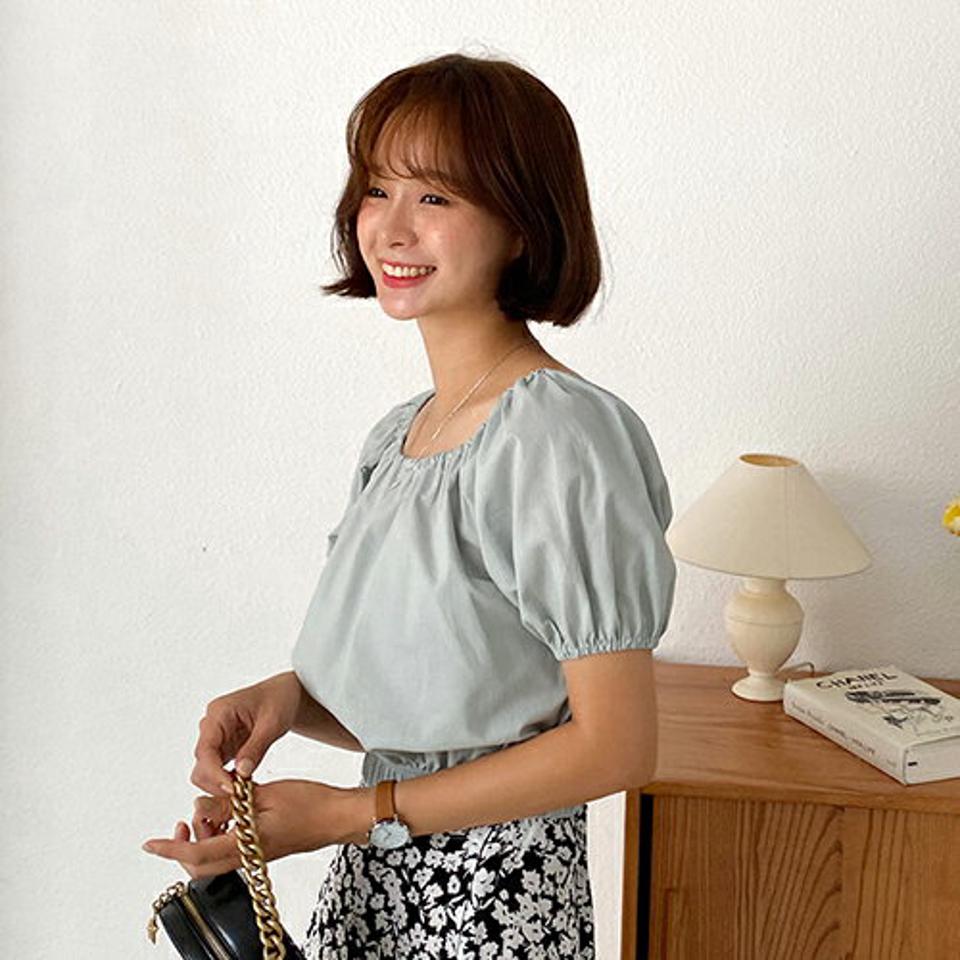 2WAYネックギャザーブラウス・全4色・t57725 レディース 【bl】トップス ブラウス 半袖 ハーフスリーブ ギャザー オフショルダー 肩だし 単色 無地 シンプル かわいい 春 夏 韓国 ファッション