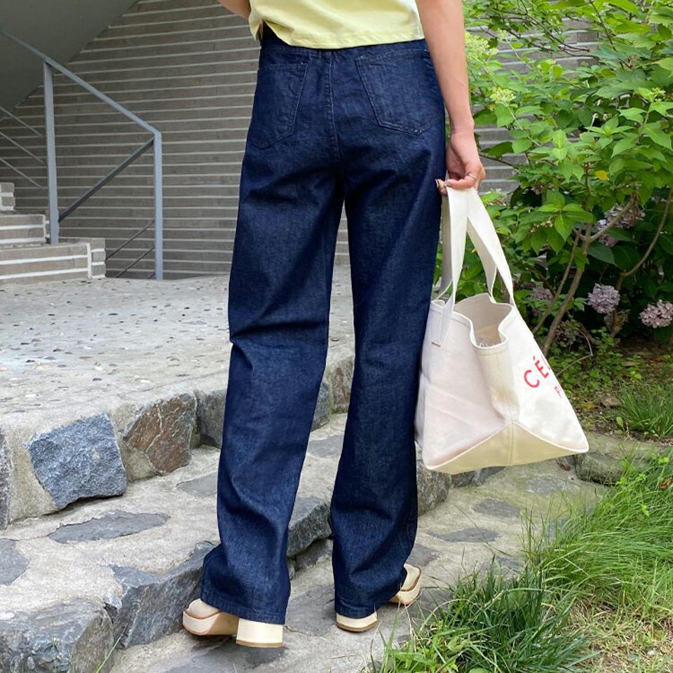 ワイドデニムパンツ・全1色・t65717 レディース 【pt】韓国ファッション ボトムス ロング ロングパンツ デニムパンツ ワイド デニム ハイウエスト ルーズ ゆったり ストレート 細身 足長 着痩せ 夏 春