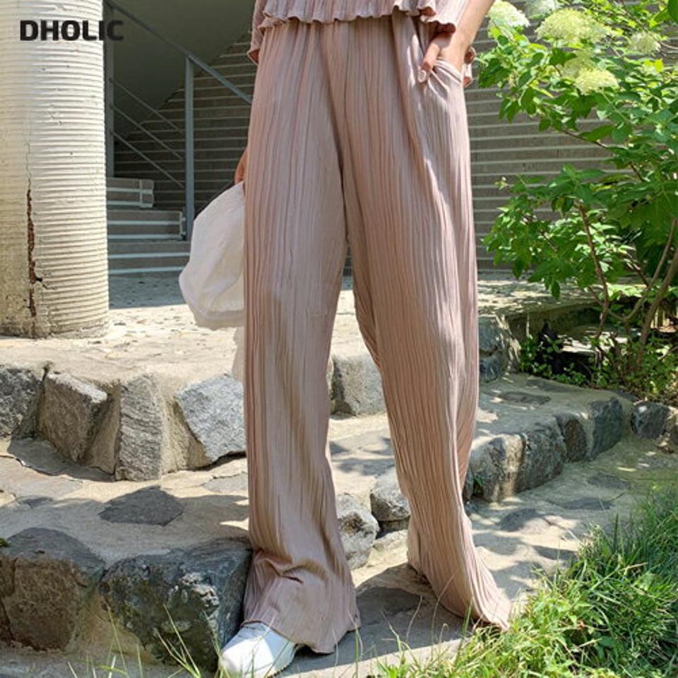 リンクルゴムパンツ・全3色・t64710 レディース 【pt】韓国 ファッション ボトムス パンツ ロング ロングパンツ ベーシック リンクル ルーズ ゆったり ワイド ゴム ストリング 美脚 足長 細身 着痩せ 体型カーバー 春 夏 NIJU