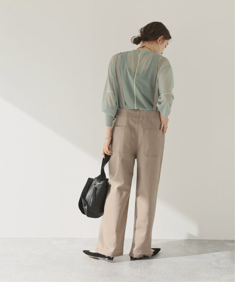 【CLANE/クラネ】SOLID SLEEVE SHEER ：ロングスリーブトップス（JOURNAL STANDARD）